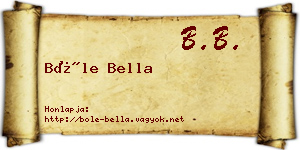 Bőle Bella névjegykártya